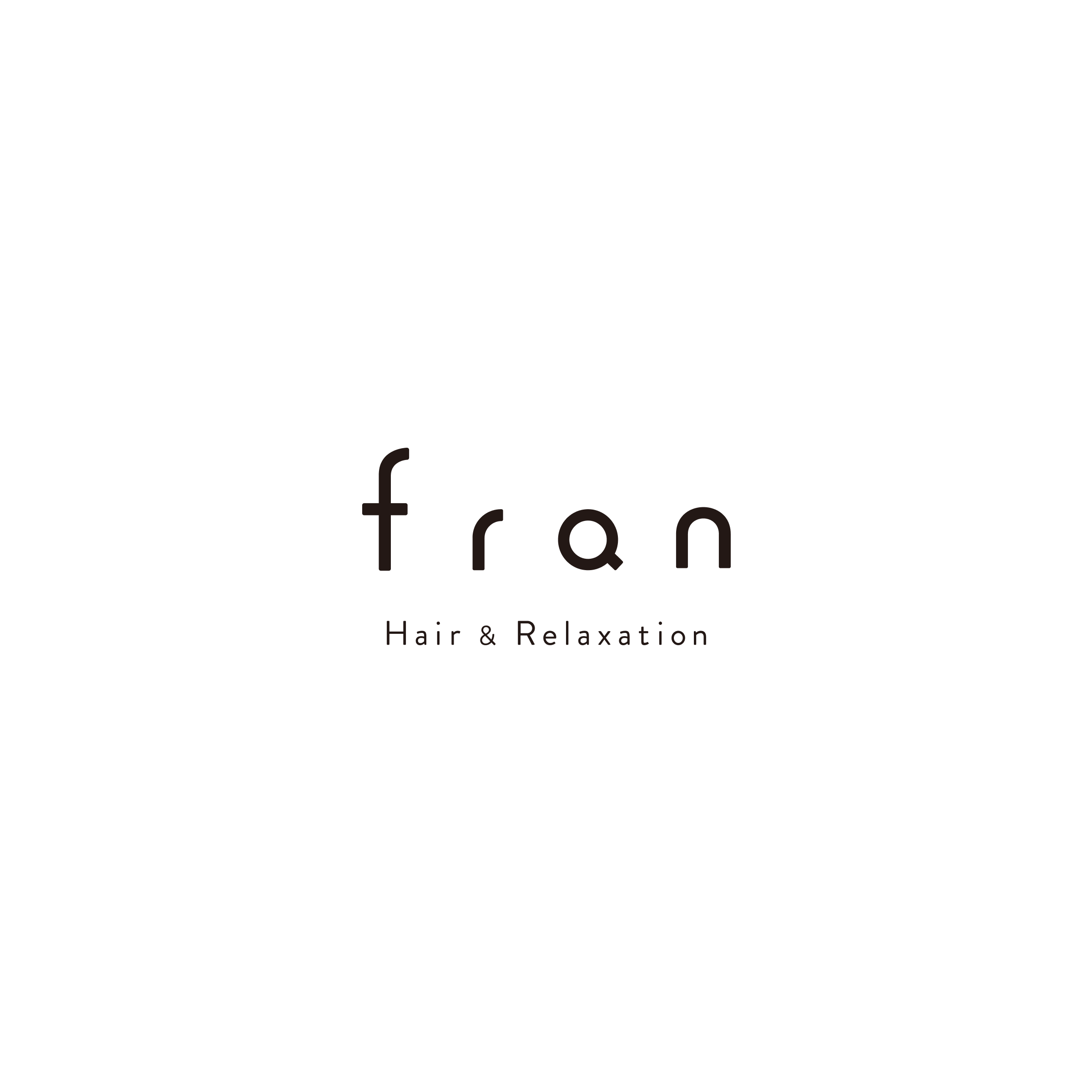 fran Hair & Relaxationロゴデザインの画像